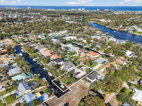 an aerial view of multiple house