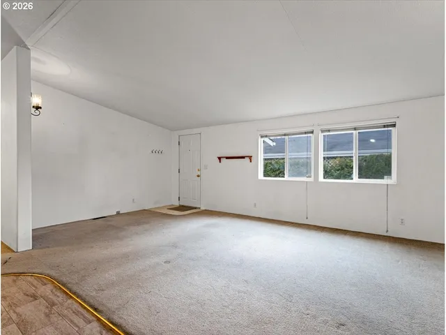 an empty room with a window