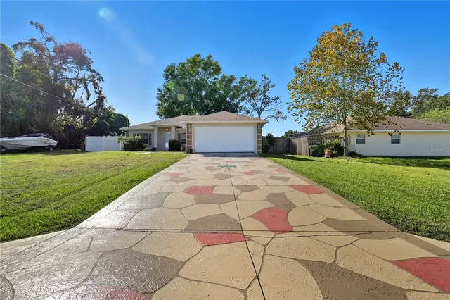 a view of a yard with plants