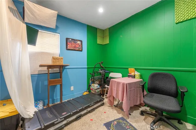 a room with furniture and a potted plant