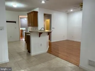 a view of a hallway with entryway