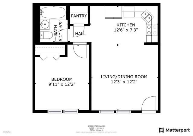 $1,300 | 6341 West Belmont Avenue, Unit 2R, Chicago, IL 60634