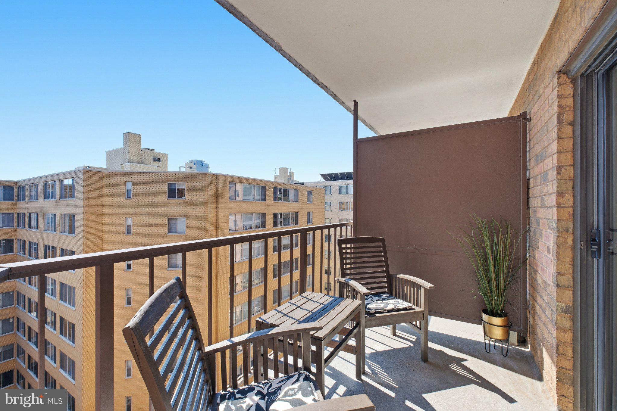 1718 P Street Northwest, Unit 809 Washington, DC 20036 - Photo 16 of 24 Sunny balcony with city views.