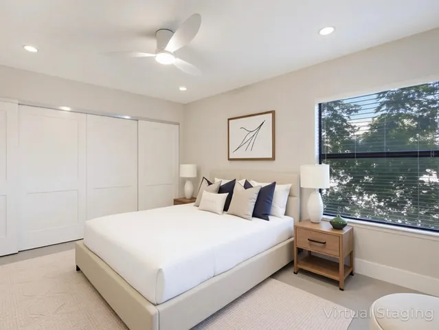 an aerial view of a city