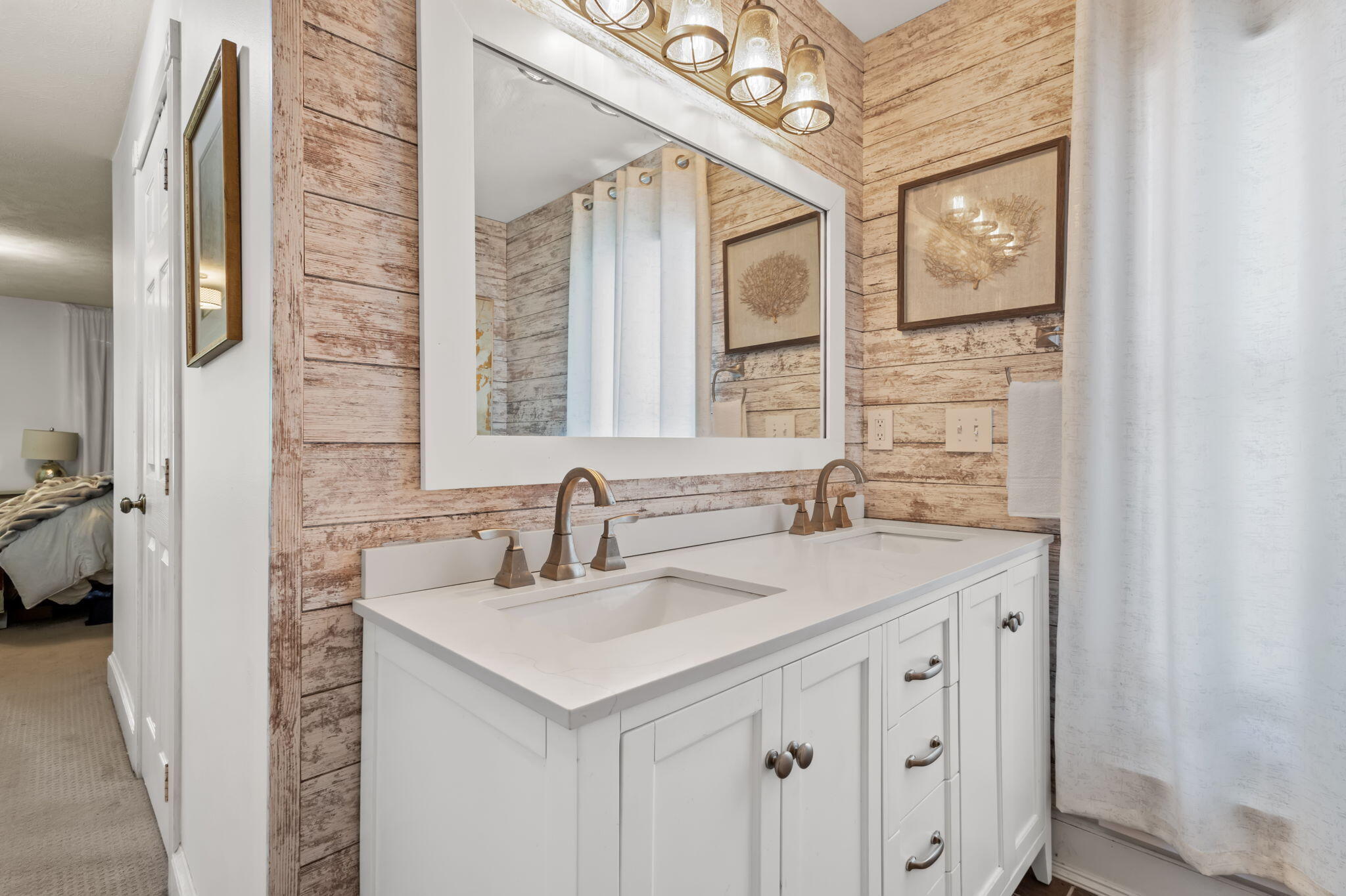 4381 Highway 231 Rensselaer, IN 47978 - Photo 17 of 30 a bathroom with a sink and a mirror