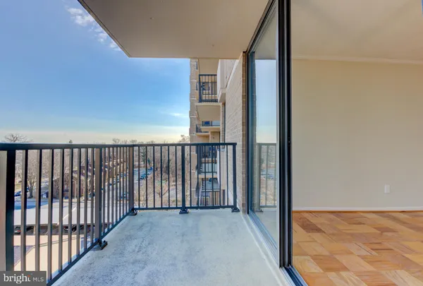 a view of a balcony