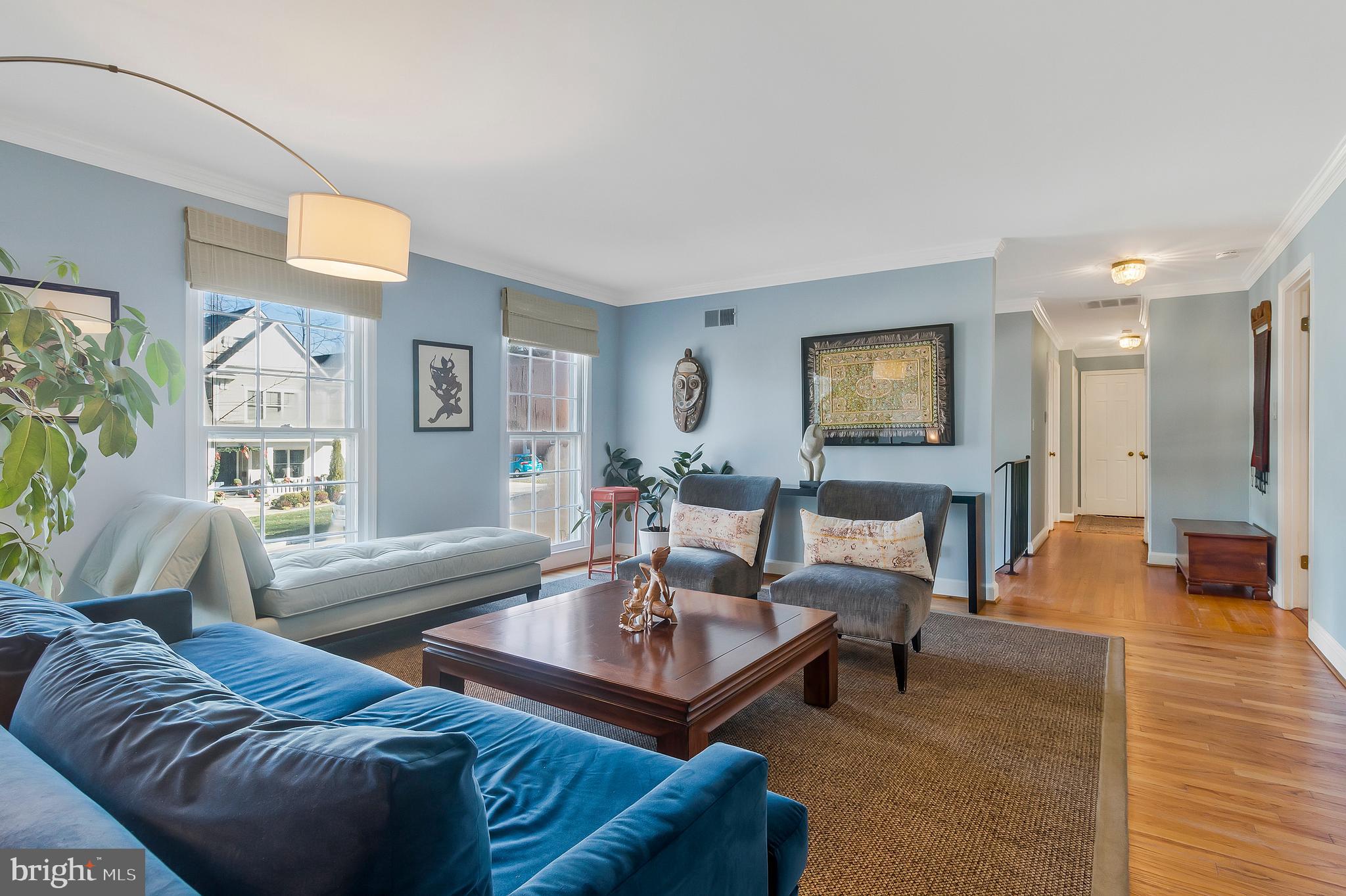 2812 Greenvale Street Chevy Chase, MD 20815 - Photo 3 of 27 a living room with furniture and a wooden floor