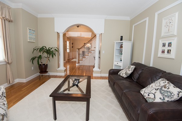85 Johnson Drive Holliston, MA 01746 - Photo 5 of 30 a living room with furniture a potted plant and a wooden floor