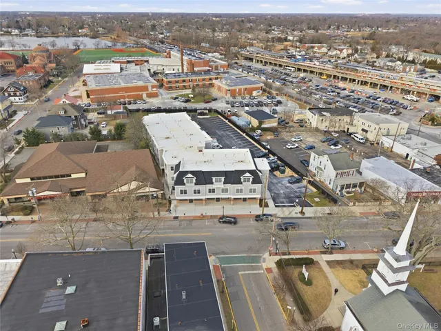 an aerial view of a city with lots of residential buildings