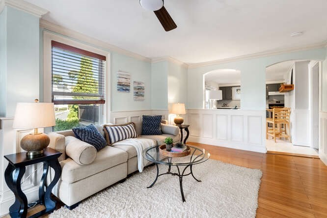 44 Cherry Street, Unit 2 Swampscott, MA 01907 - Photo 2 of 36 a living room with furniture and a wooden floor