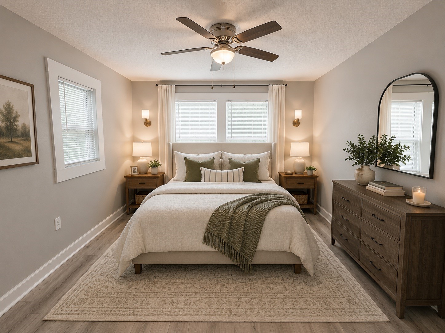 1903 Little Street La Marque, TX 77568 - Photo 7 of 18 a bedroom with a large bed and windows