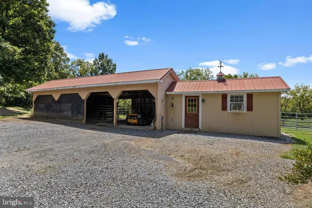 a view of a garden with an ocean