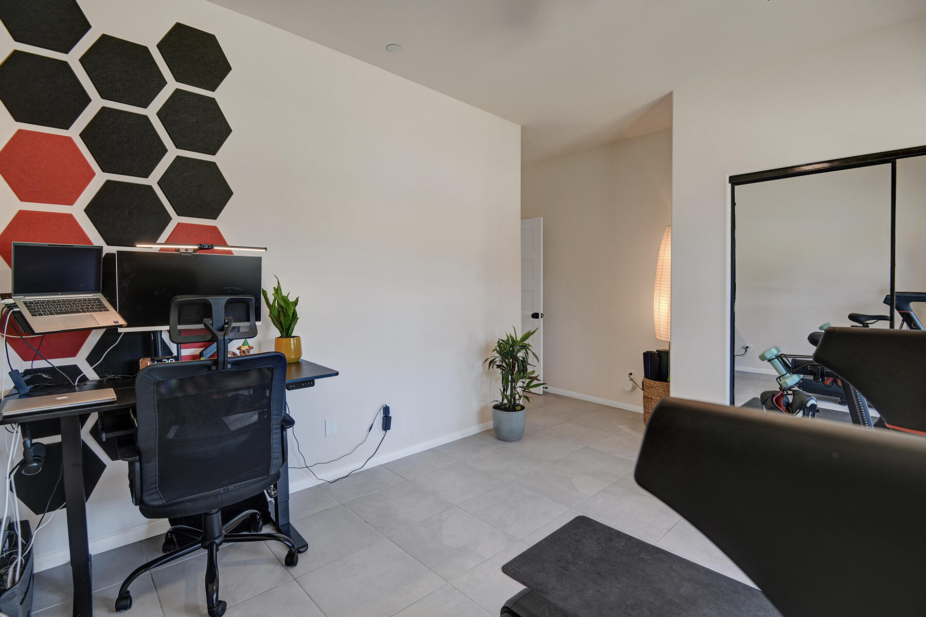 68965 Hermosillo Road Cathedral City, CA 92234 - Photo 21 of 40 a bedroom with a bed and a mirror