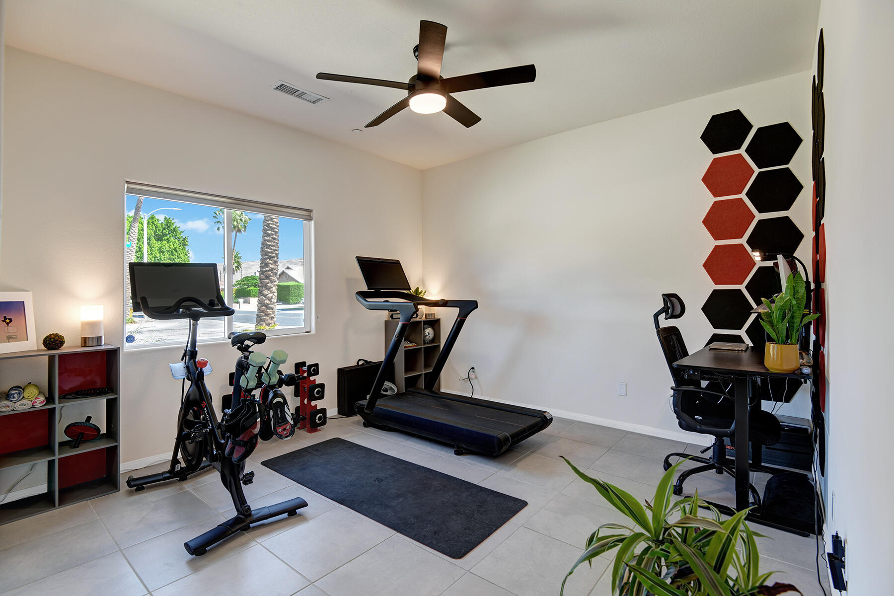 68965 Hermosillo Road Cathedral City, CA 92234 - Photo 22 of 40 a view of a workspace with furniture and a window
