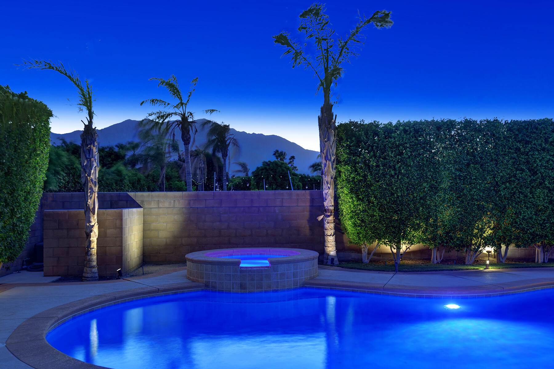68965 Hermosillo Road Cathedral City, CA 92234 - Photo 34 of 40 a view of a yard with a fire pit and a fire pit