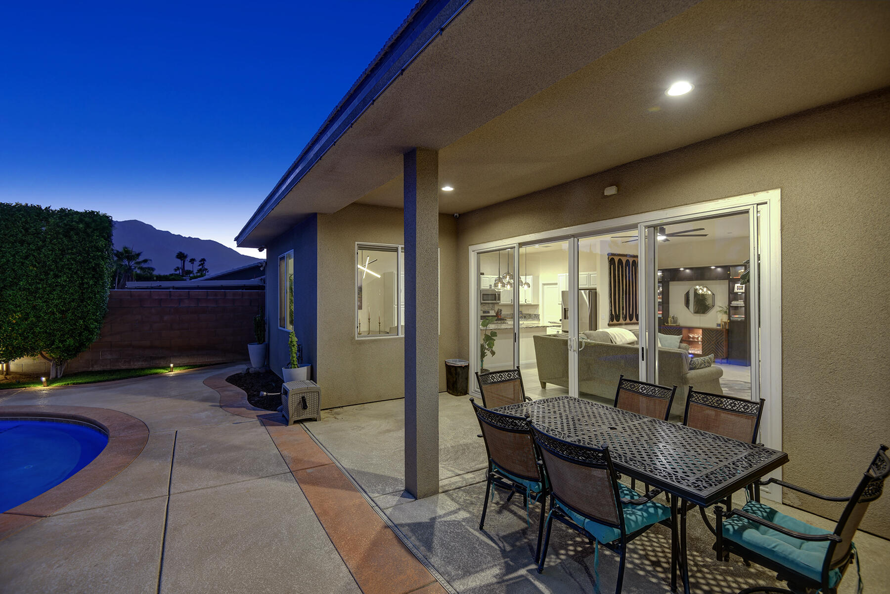 68965 Hermosillo Road Cathedral City, CA 92234 - Photo 40 of 40 a view of a dining room with furniture and chandelier