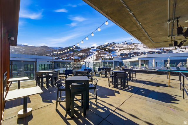2417 West High Road, Unit 2515 Park City, UT 84098 - Photo 56 of 67 View of patio / terrace with a mountain view and outdoor dining area