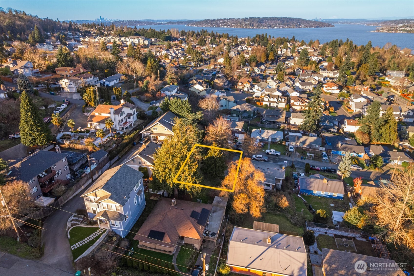 8519 South 123rd Place Seattle, WA 98178 - Photo 13 of 18 an aerial view of residential houses with outdoor space