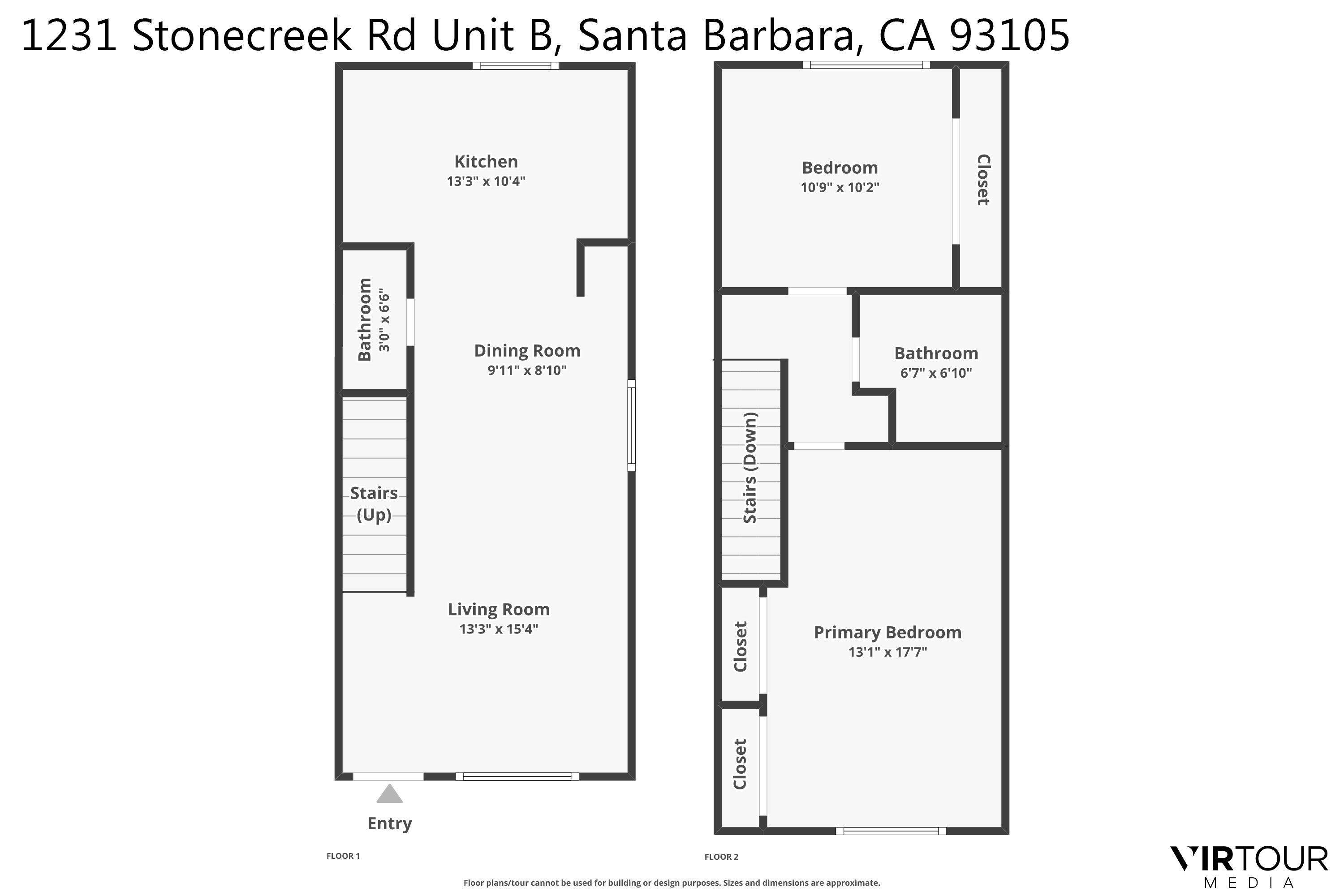 1231 Stonecreek Road, Unit B Santa Barbara, CA 93105 - Photo 38 of 38 01-1231 Stonecreek Rd Unit B Floor Plan