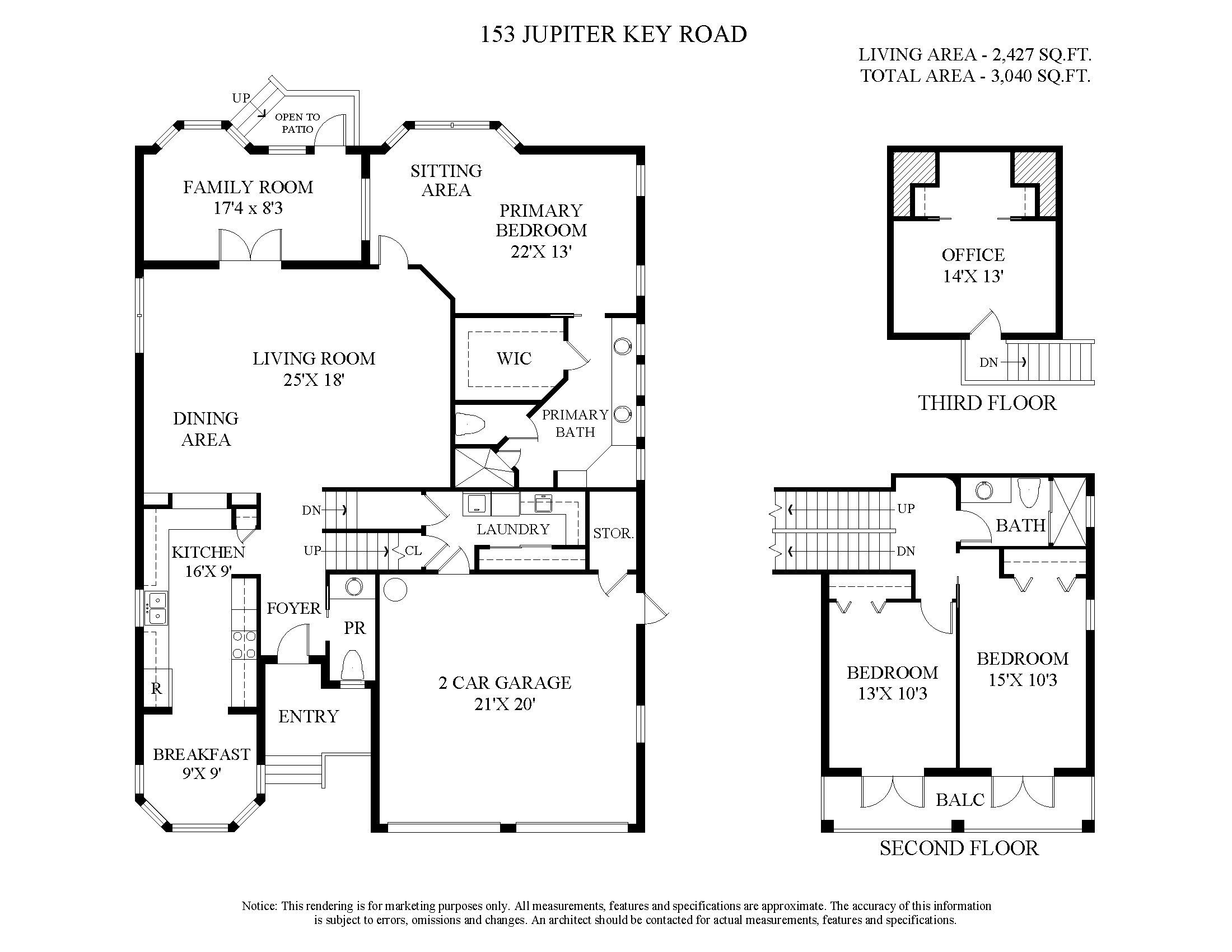 153 Jupiter Key Road Jupiter, FL 33477 - Photo 37 of 37 153 JUPITER KEY FLOORPLAN