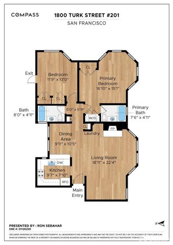 $1,257,000 | 1800 Turk Street, Unit 201, San Francisco, CA 94115