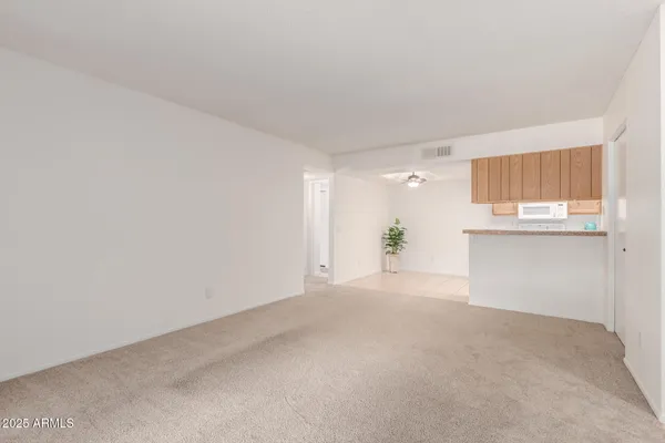 a view of a kitchen with kitchen and a sink