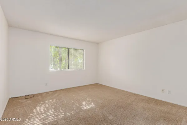 an empty room with a window