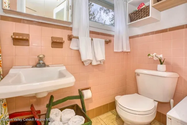 a bathroom with a sink and a toilet