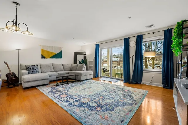 a living room with furniture and a couch