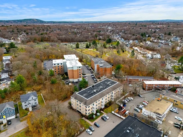 an aerial view of a city