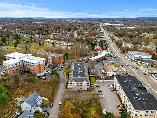 an aerial view of a city with lots of residential buildings