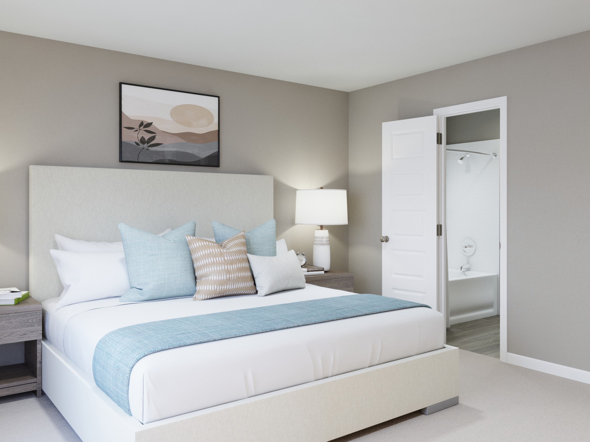 13678 Kit Run Splendora, TX 77372 - Photo 21 of 32 a bedroom with a bed and painting on the wall