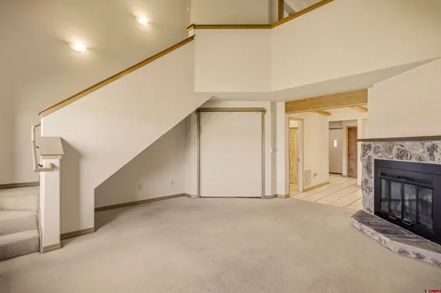 a view of livingroom with fireplace
