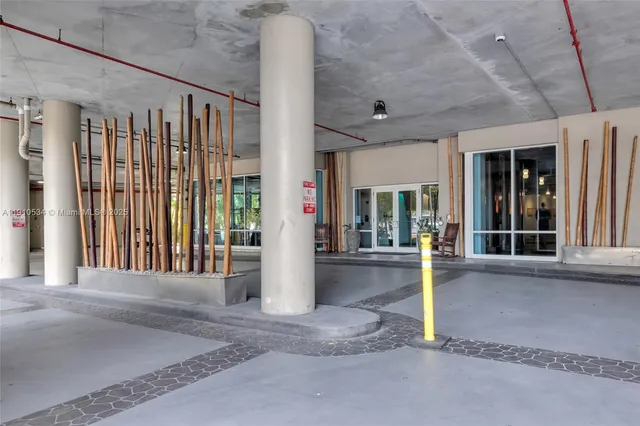 a view of a building with a porch