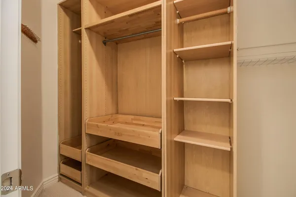 a close view of closet