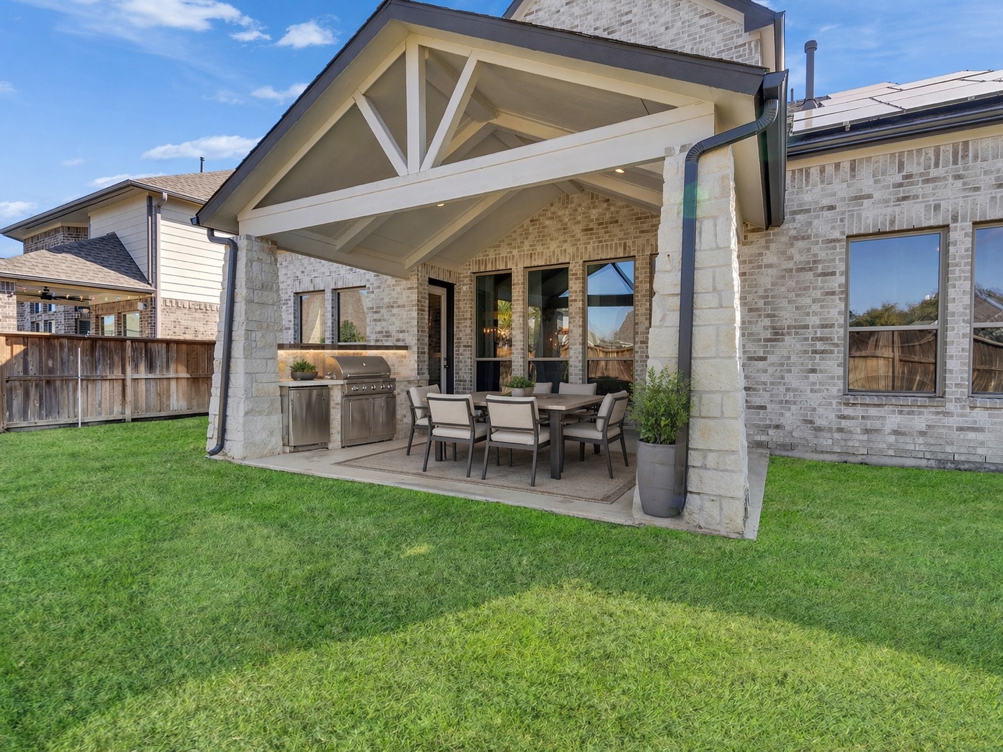 8673 Burdekin Road Magnolia, TX 77354 - Photo 45 of 50 Virtually staged covered patio with a virtual Summer Kitchen concept.