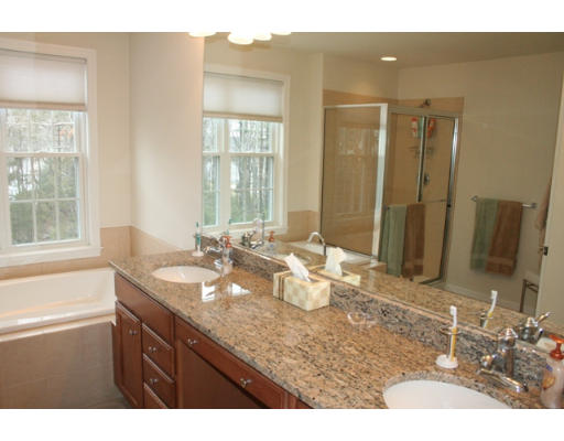 32 Howarth Drive Upton, MA 01568 - Photo 21 of 26 a bathroom with a granite countertop sink a large mirror and a bathtub