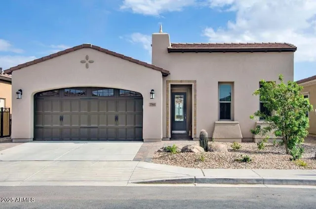 a front view of a house