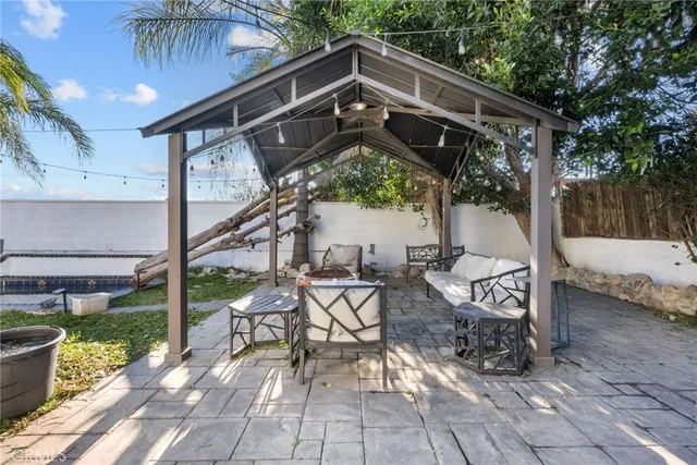 a view of outdoor space yard deck patio and outdoor kitchen