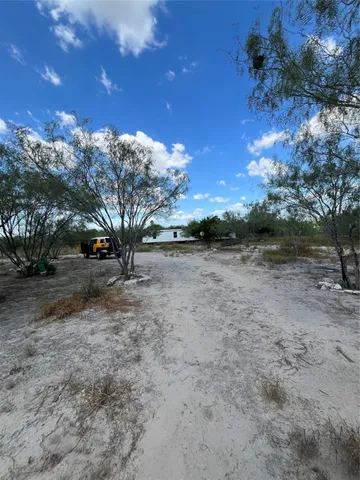 a view of road with large trees