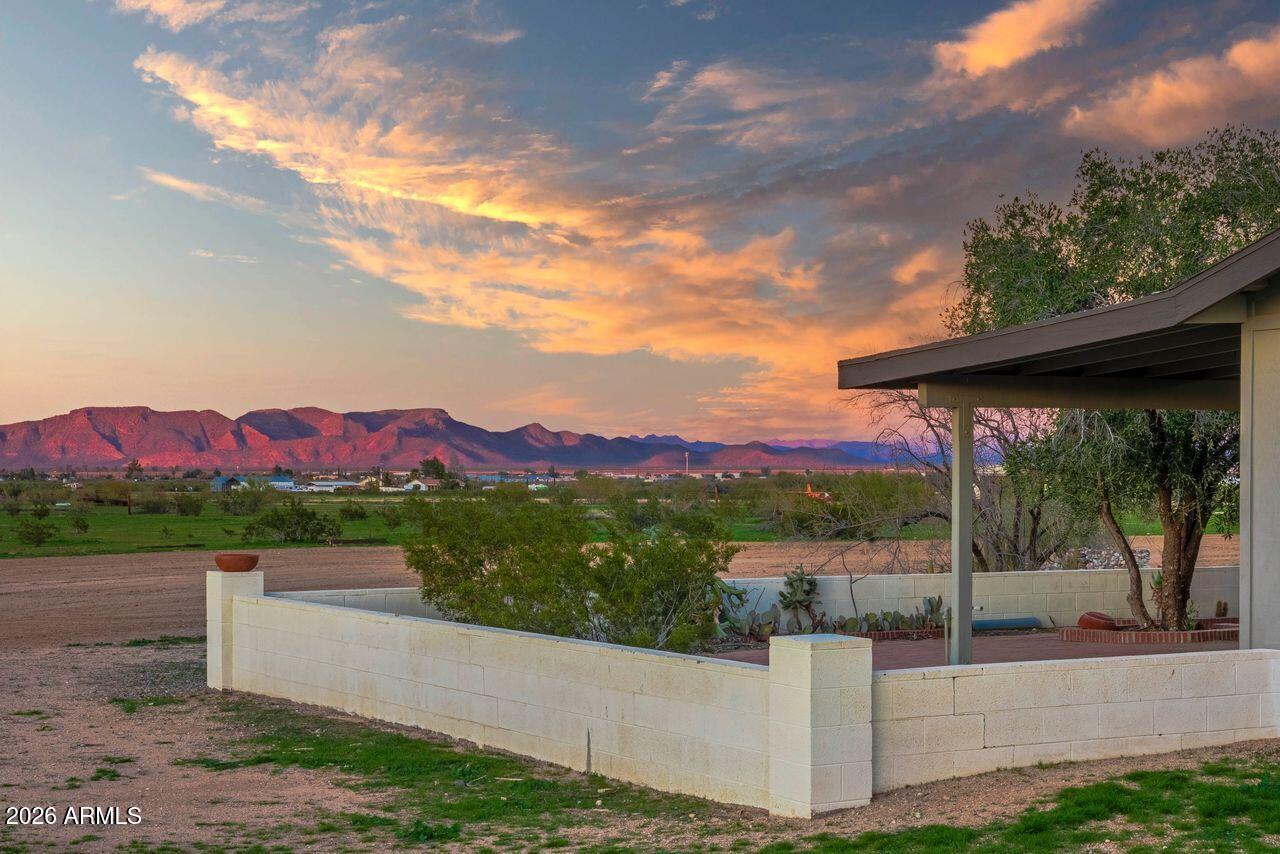 51718 West Donald Road Aguila, AZ 85320 - Photo 41 of 59 a view of a terrace with a yard