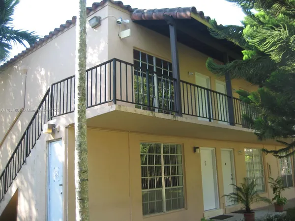 a view of a house with a balcony