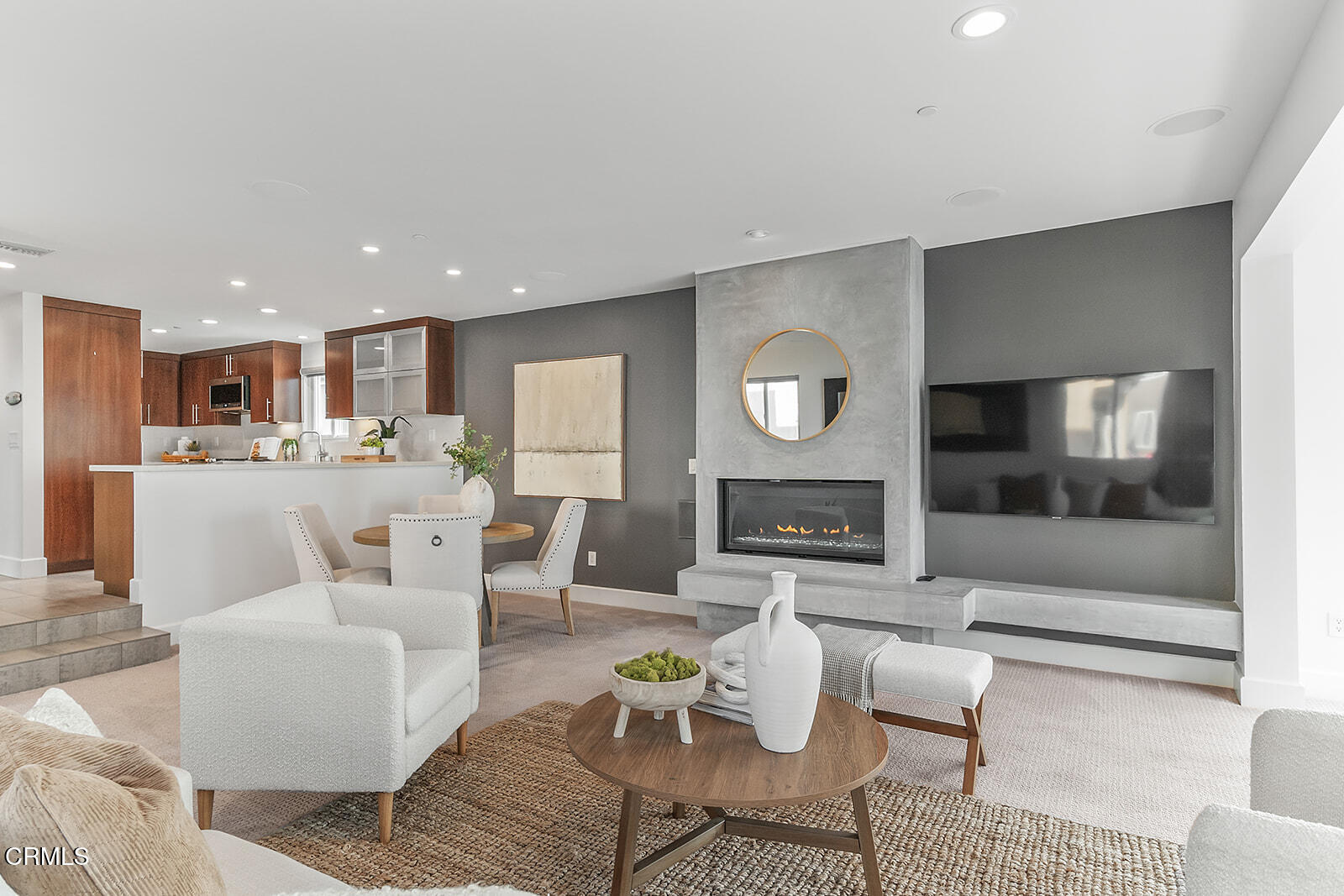 92 B Surfside Avenue Surfside, CA 90743 - Photo 15 of 47 a living room with fireplace furniture and a fireplace