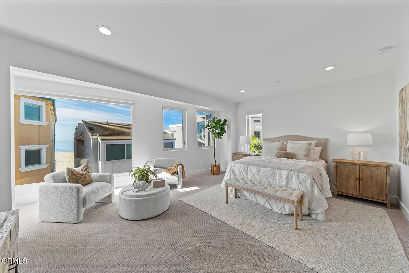 92 B Surfside Avenue Surfside, CA 90743 - Photo 22 of 47 a living room with furniture and a potted plant