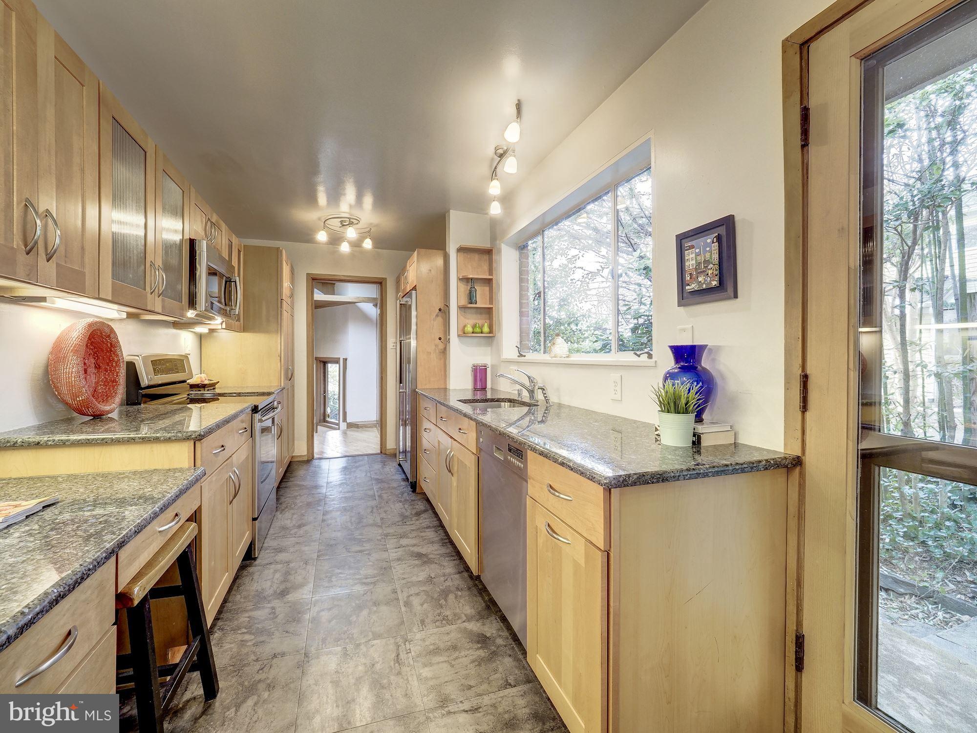 6528 Wiscasset Road Bethesda, MD 20816 - Photo 15 of 38 Kitchen - Updated and Exterior Door