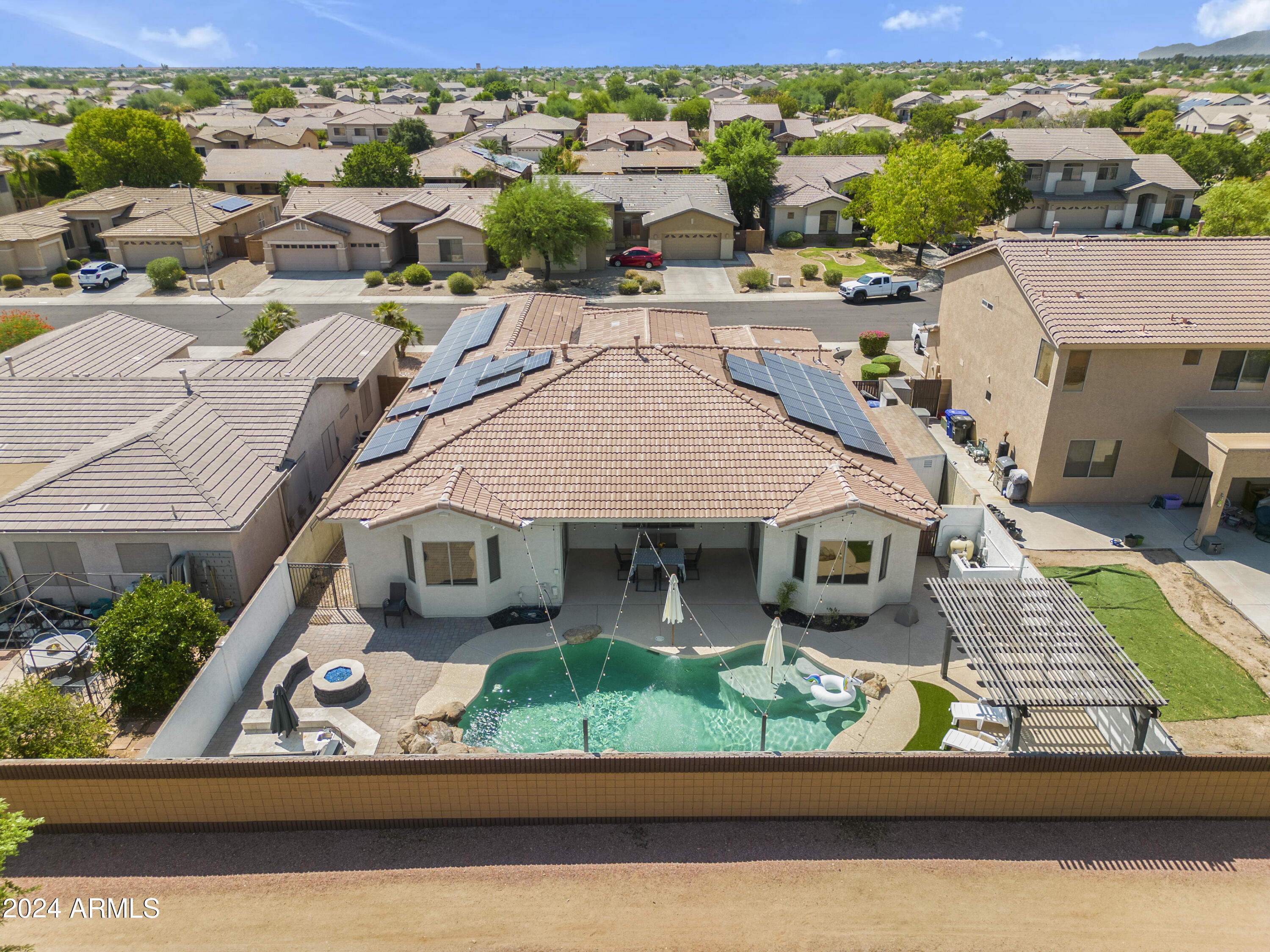 16852 West Northampton Road Surprise, AZ 85374 - Photo 29 of 31 drone backyard