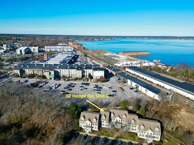 a view of a city and an ocean view