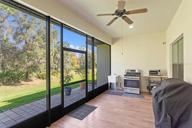 a view of a lake with a mountain in the background