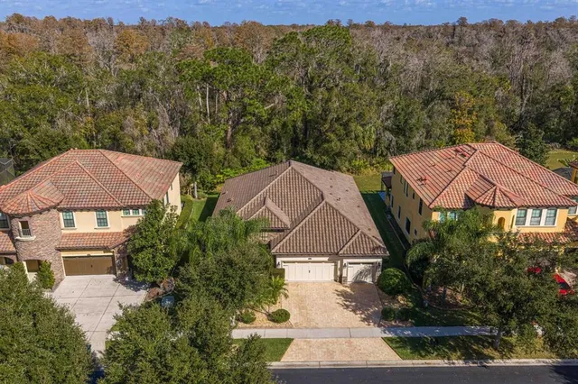 an aerial view of multiple house