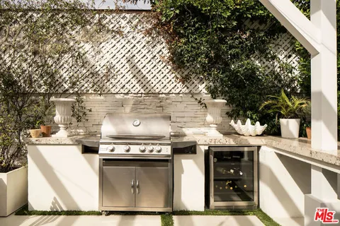 a view of an outdoor space with seating